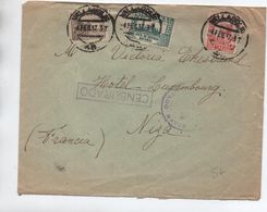 1937 - ENVELOPPE De VALLADOLID Avec CENSURE / CENSURA / CENSURADO Pour NICE - Lettres & Documents