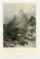 "BRAUBACH SUR LE RHIN" DE W.L. LEITCH / GRAVÉ PAR F.W. TOPHAM - Stiche & Gravuren
