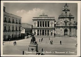 VITTORIA - PIAZZA DEL POPOLO E MONUMENTO AI CADUTI.. CON CORREZIONI SUL NEGATIVO - Vittoria