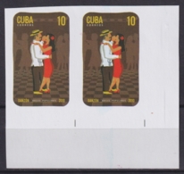 2010.607 CUBA MNH 2010 IMPERFORATED PROOF PAIR 10c BAILES POPULARES DANCE DANZON. - Imperforates, Proofs & Errors