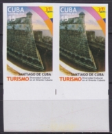 2010.612 CUBA MNH 2010 IMPERFORATED PROOF PAIR 15c TURISMO TOURISM MORRO CASTLE SANTIAGO LIGHTHOUSE FARO. - Non Dentelés, épreuves & Variétés
