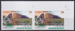 2010.618 CUBA MNH 2010 IMPERFORATED PROOF PAIR TURISMO TOURISM BUTTERFLIES MARIPOSAS DIVERSIDAD BIOLOGICA. - Imperforates, Proofs & Errors