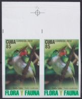 2010.637 CUBA MNH 2010 IMPERFORATED PROOF PAIR 85c FAUNA Y FLORA CARTACUBA BIRD AVES . - Imperforates, Proofs & Errors