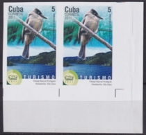 2011.443 CUBA MNH 2011 IMPERFORATED PROOF PAIR 5c TURNAT TURISMO AVES BIRD BOBITO CHICO HANABANILLA VILLA CLARA. - Non Dentelés, épreuves & Variétés