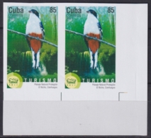 2011.448 CUBA MNH 2011 IMPERFORATED PROOF PAIR 85c TURNAT TURISMO AVES BIRD TOCORORO EL NICHO CIENFUEGOS. - Imperforates, Proofs & Errors