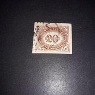 FB1867 AUSTRIA IMPERO 1899 SEGNATASSE SENZA DENTELLATURA VALORE IN HELLER 20 H. "O" - Used Stamps
