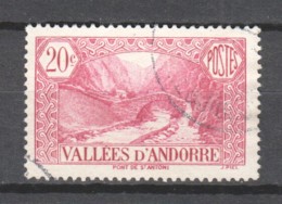 Andorra French 1932 Mi 30 Canceled - Oblitérés