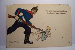 MASS ' BOEUF -   Guerre 1914-1918 - ENFANT - ALLEMAND  - Fur Gott , Vaterland Und Koenig  -( En L'état ) - Mass'Boeuf