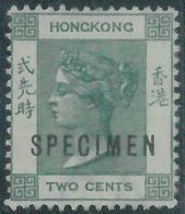 88553 - HONG KONG -  STAMP - Stanley Gibbons   # 58 Overprint SPECIMEN - MINT MH - Ungebraucht