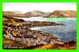 GOURACK, SCOTLAND - GOUROCK AND ARCYLLSHIRE HILLS - VALENTINE'S - WRITTEN IN 1943 - WATER COLOUR BY BRIAN GERALD - - Renfrewshire