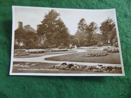 VINTAGE UK ENGLAND ESSEX: FRINTON On SEA The Public Garden Sepia 1958 - Clacton On Sea