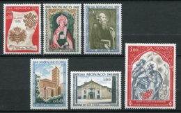 18843 MONACO N°744/8, 788 **Centenaire De L'abbaye <<Nullus Diocesis>>, Sainte Elisabeth De Hongrie   1968-69   TB/TTB - Neufs