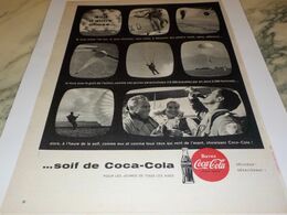 ANCIENNE PUBLICITE SOIF D AUTRE CHOSE SOIF DE COCA COLA PARACHUTE  1959 - Autres & Non Classés