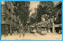 06 - Alpes Maritimes - Nice L'Avenue De La Gare (N1031) - Transport (road) - Car, Bus, Tramway