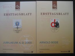 Deutschland Sammlung BRD 2000- Ganzer Jahrgang 2000 Ersttagsblätter 1 - 53 - Sammlungen