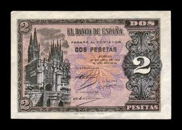 España Spain 2 Pesetas Cathedral Of Burgos 1938 Pick 109 Serie G EBC+ XF+ - 1-2 Peseten