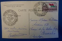 D44 MADAGASCAR CARTE 1959 TANANARIVE POUR BAMAKO - Brieven En Documenten