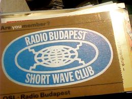 QSL RADIOAFICIONADOS RADIO BUDAPEST SHORT WAVE CLUB UNGHERIA  'V1977  HQ9940 - Radio