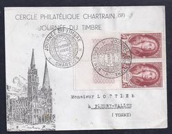 Enveloppe Locale Journee Du Timbre 1950 Chartres Watteau - 1950-1959
