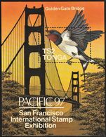 1997 Tonga PACIFIC'97: Pacific Swallow Souvenir Sheet (** / MNH / UMM) - Golondrinas