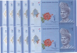 Malaisie Malaysia : 1 Ringgit En Plastique UNC (numéros Consécutifs) Prix Par Billet - Malesia