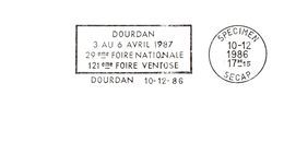 Département De L'Essonne - Dourdan -  Flamme Secap SPECIMEN - Mechanical Postmarks (Advertisement)