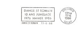 Département De La Vienne - Dange St Romain -  Flamme Secap SPECIMEN - Mechanical Postmarks (Advertisement)