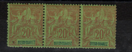 Diego - Suarez _   (1894 )1bloc De 3 T. 20c Vert -  Neufs N°44 - Ungebraucht