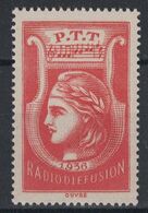 FRANCE - TIMBRE De RADIODIFFUSION ROUGE N° 2 NEUF ** MNH SUPERBE De 1936 - Radio Broadcasting