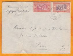 1920 - Enveloppe Du Gouvernement Général De L'AOF à Dakar, Sénégal Au Gouverneur Bonhome à Paris - Cartas & Documentos