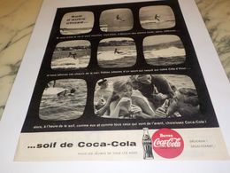 ANCIENNE PUBLICITE SOIF D AUTRE CHOSE SOIF DE COCA COLA SKIEUR DES MER  1959 - Autres & Non Classés