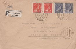 LETTRE RECOMMANDEE TIMBRES OBLITERES LUXEMBOURG-VILLE - 1940-1944 German Occupation
