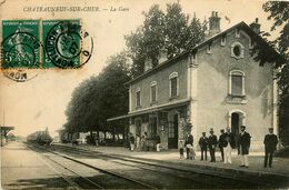 Châteauneuf Sur Cher * La Gare * Train Locomotive * Ligne Chemin De Fer Du Cher - Chateauneuf Sur Cher