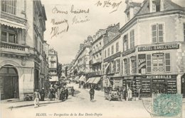 BLOIS PERSPECTIVE DE LA RUE DENIS PAPIN LE GARAGE ET HOTEL D'ANGLETERRE - Blois