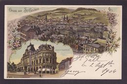 CPA Suisse Helvétia Schweiz Svizzera Circulé Litho Gruss Canton De Saint Gall Gallen - St. Gallen