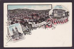 CPA Suisse Helvétia Schweiz Svizzera Non Circulé Litho Gruss Canton De Saint Gall Gallen - St. Gallen