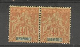 Diego- Suarez _ 1 Paire 40c (1894)   N°47 - Unused Stamps