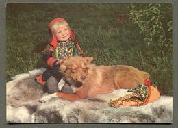 1962 - Norway,  A Lapp Girl With Her Dog , Samepike Med Hunden Sin - Chien - Norway