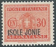 1941 ISOLE JONIE SEGNATASSE 30 CENT MH * - RB30-7 - Îles Ioniennes