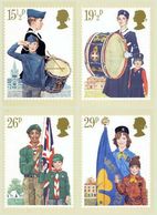 GB GREAT BRITAIN 1982 MINT PHQ CARDS YOUTH ORGANIZATIONS No 58 BOYS BRIGADE SCOUTS GIRL GUIDE GUIDES MUSIC DRUMS FLAGS - PHQ Cards