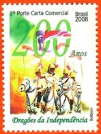 BRAZIL #3047  -  PRESIDENTIAL GUARD - ELITE TROOP DRAGONS OF INDEPENDENCE -  CAVALRY  -  HORSES  - MINT - Ungebraucht