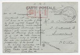 APO L 13 Used France 1918-1919 On Self-censored  PC Of Lyon - Postmark Collection