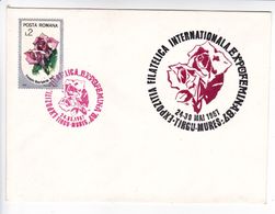 Romania , Roumanie , 1987 , Targu Mures , Philatelic Exhibition , Flowers  , Roses , Special Cancell - Storia Postale