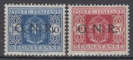 Italy - 1944 R.S.I. - Tax N.58A-59 - Cat. 1850 Euro - Certificato Biondi - Gomma Integra - MNH** - Postage Due