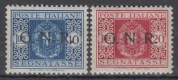 Italy - 1944 R.S.I. - Tax N.58A-59 - Cat. 1850 Euro - Certificato Biondi - Gomma Integra - MNH** - Taxe