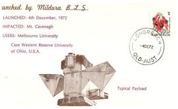 (E 22) Australia FDC Cover - 1972 Longreach Postmark - Launch Of Mildura B.L.S (space) - Oceanië