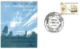 (E 24) Australia Antarctic Territory (2 Covers) - 1972 - Macquarie Postmarks - FDC