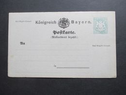 AD Bayern 1874 Ganzsache Doppelkarte P5 Ungebraucht - Entiers Postaux