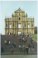 MACAU THE RUINS OF ST. PAUL'S CHURCH YEAR 80'S POSTCARD (TOURISM AGENCY EDITION) - Macao