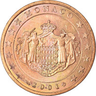 Monaco, 2 Euro Cent, 2001, SUP, Copper Plated Steel, KM:168 - Monaco